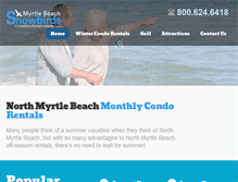 Tablet Screenshot of myrtlebeachsnowbirds.com